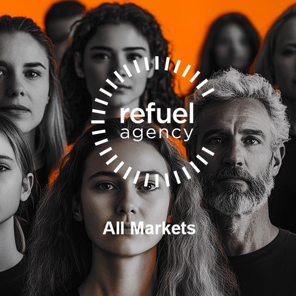 Refuel Agency image illustrating data-driven marketing for military, college, teen, and multicultural audiences.
